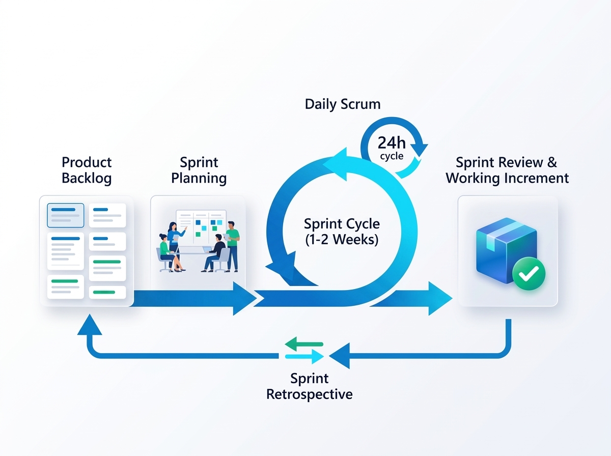 Modern Agile and Scrum Sprint Methodology Lifecycle